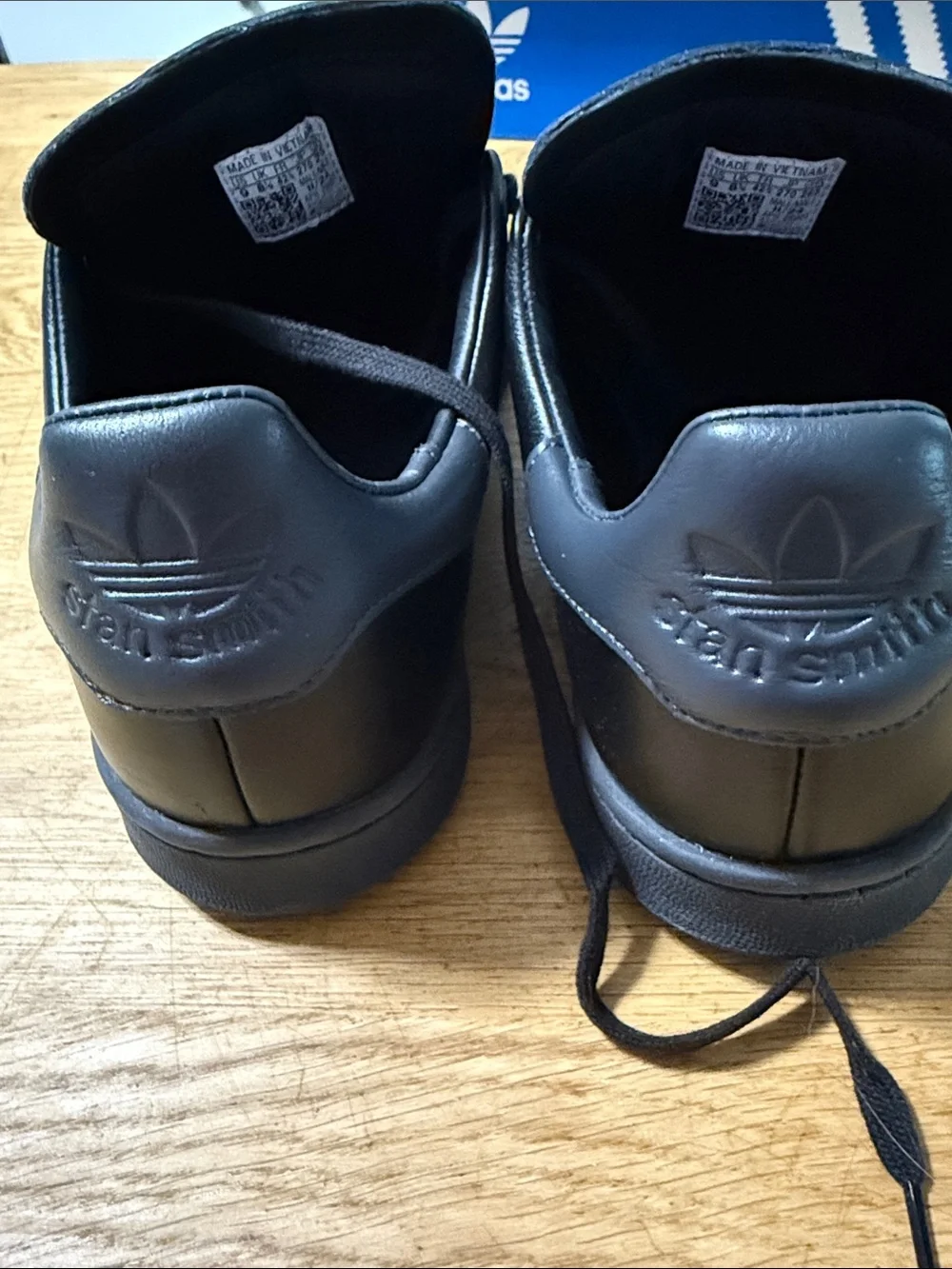 adidas Black Leather Stan Smith Sneakers